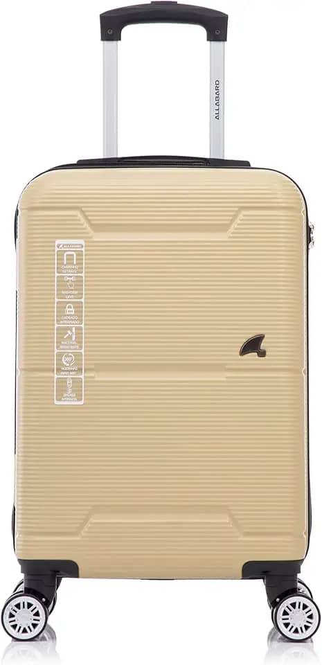 Mala de Bordo Allabard 10kg ABS Rígido Viagem Rodinhas 360° Padrão ANAC Verona (20) (Caqui)