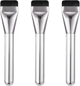 Kit 3 Peça Pincel Plano P/Base Líquida Corretivo Flat Blush