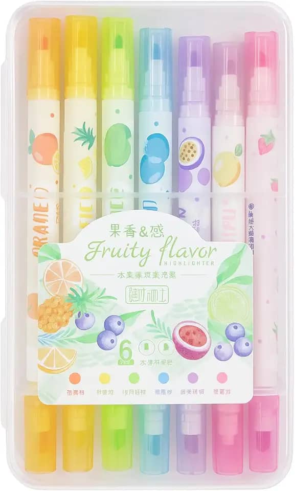 kit escolar infantil Marca texto com cheiro 6 cores