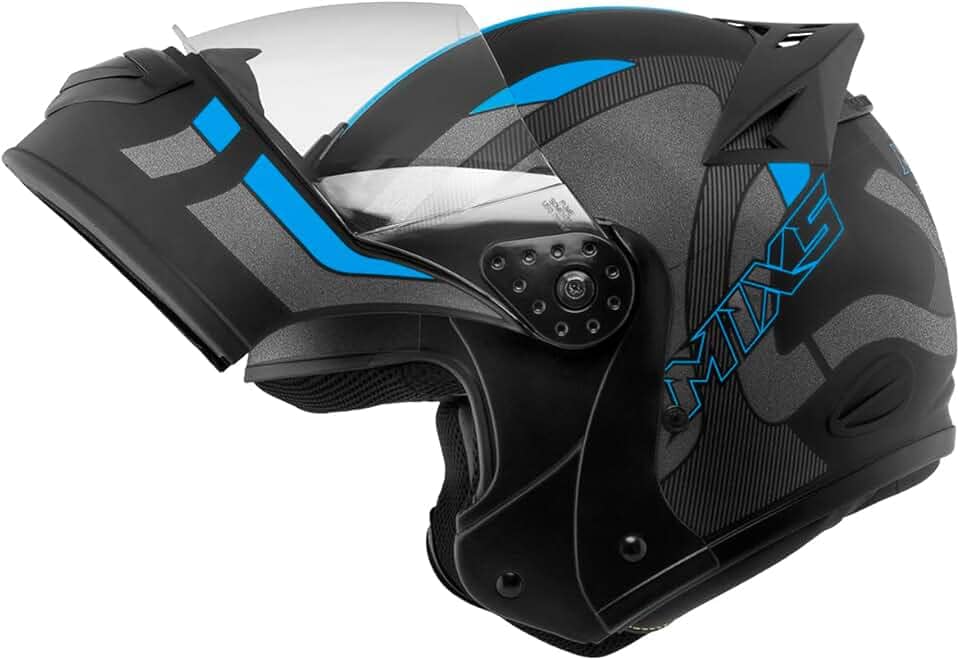 Capacete Moto Mixs Gladiator Delta Fosco Articulado Escamoteável Robocop Motociclista Motoqueiro