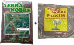 Kit Terra Adubada 5kg + Poxim 1Kg Terra Nobre - Plantas - Horta - Substrato