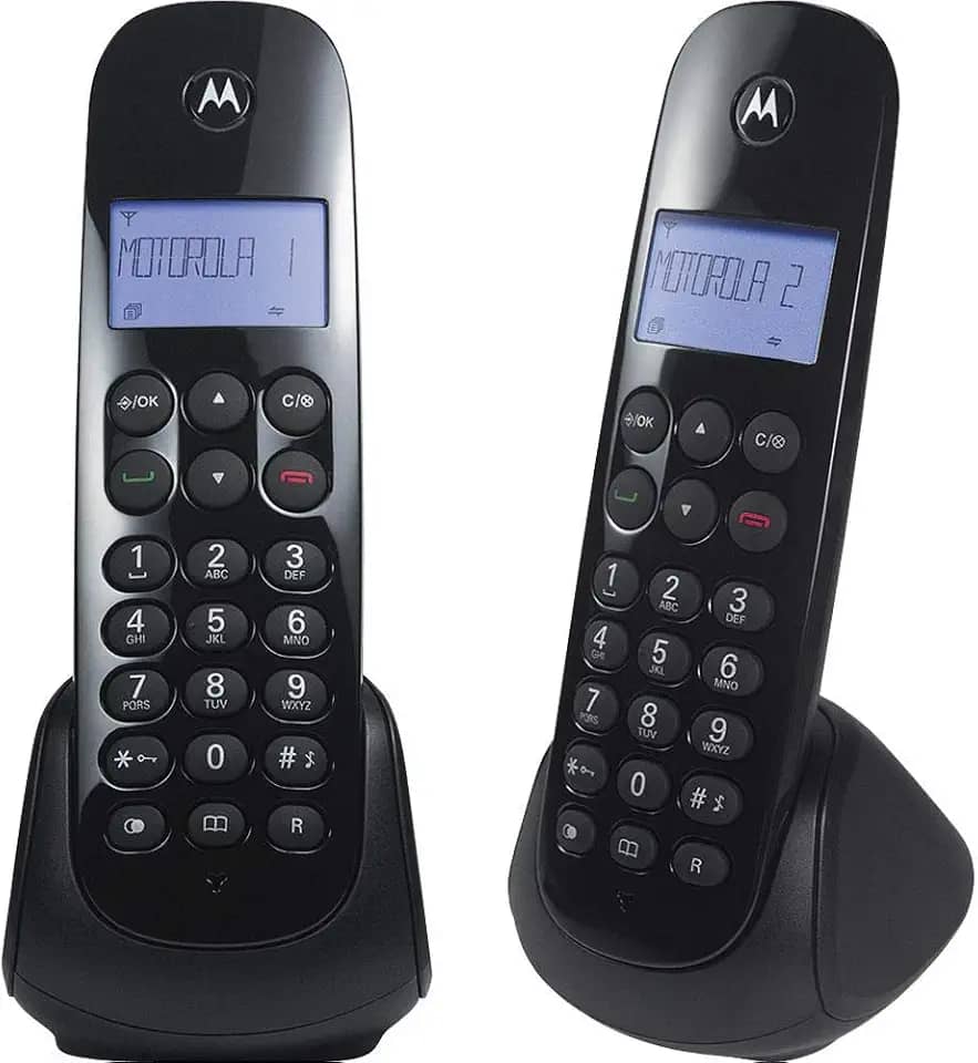 Telefone sem Fio Motorola MOTO700-MRD2 +1 Ramal com Identificador de Chamadas Digital Preto