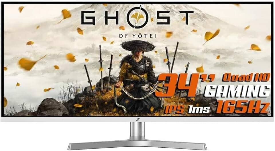 Monitor Gamer Superframe Vision Ultra, 34 Pol, Flat, Ultrawide, Quad Hd, 1ms, 165hz, Ips, Hdr, Freesync, Hdmi/dp, White, Sfvfw-34165-qhd-pro
