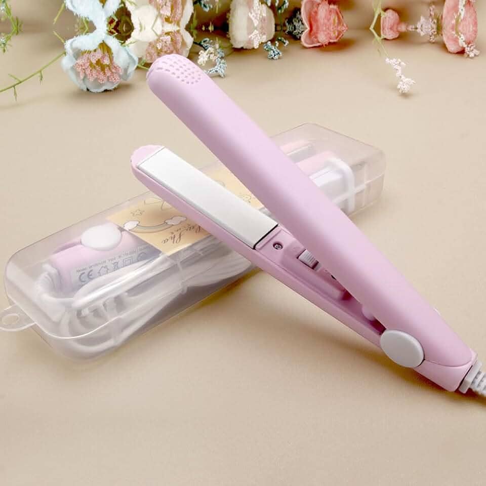 Chapinha pequena, chapinha de lápis para cabelos curtos, corte Pixie e franja, modelador de cachos para cabelos curtos, mini alisador de cabelo para bordas com design antibeliscão, alisador de cabelo