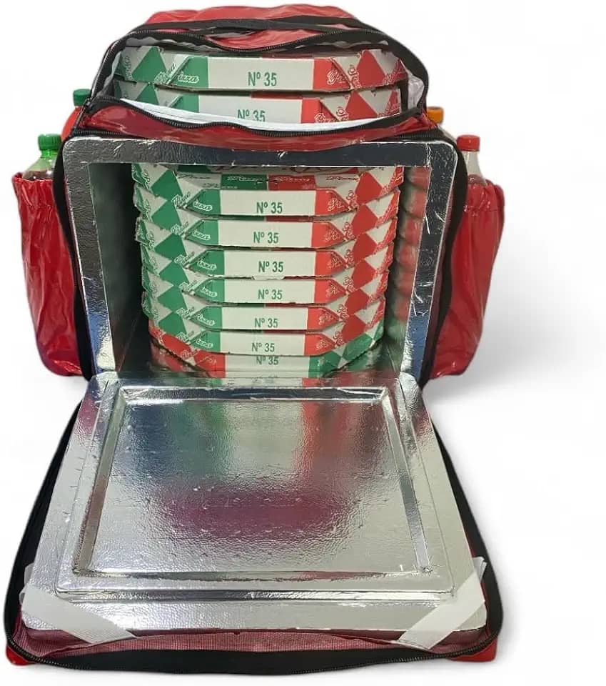 Bag ImpermeáVel Para Entrega Delivery Com Caixa de Isopor TéRmica Laminada de 45L Motoboy(VERMELHA)