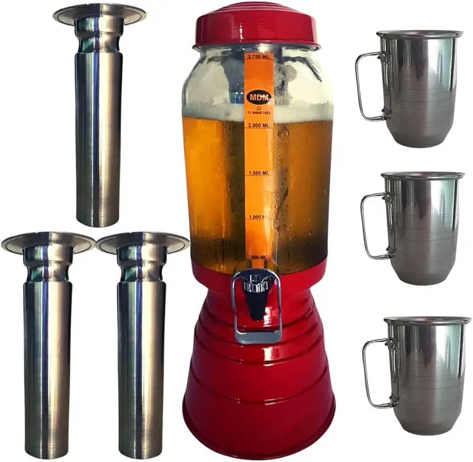 Chopeira A Gelo Torre de Cerveja Gelada Com Refil Gelante