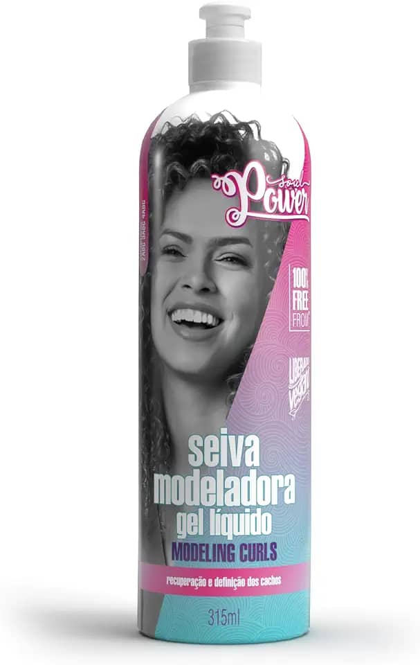 Seiva Modeladora Soul Power - Gel Líquido, Recupera e Define os Cachos - 315ml