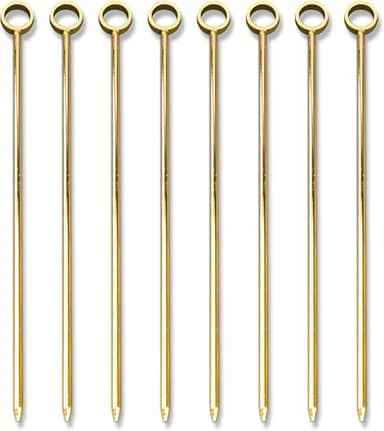 PuTwo Picaretas de Martini de aço inoxidável, pacote com 10 cm de ouro