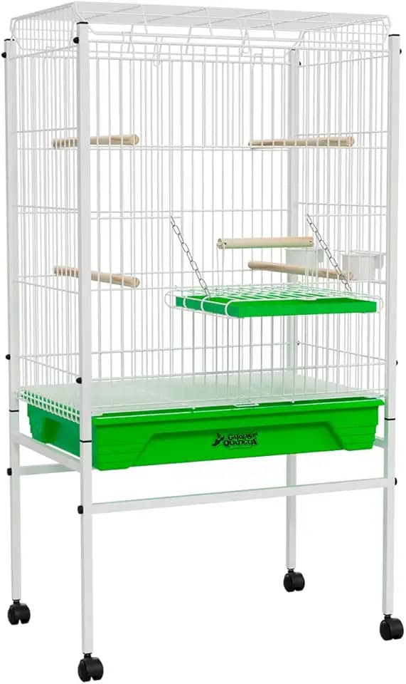 Viveiro Grande para Calopsita Papagaio Ringneck Aves Luxo (Verde)