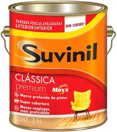 Tinta Suvinil para parede latex PVA classica 3,6L - Palha - 53366321