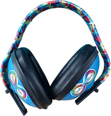 Abafador de Ruidos para Autistas Azul 11 DB arco colorido + Cubo Mágico
