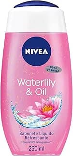 NIVEA Sabonete Líquido Waterlily & Oil 250ml - Refrescante com fragrância de lírio d’água e óleo, fórmula 100% biodegradável, sensação de pele macia, fresca e bem cuidada