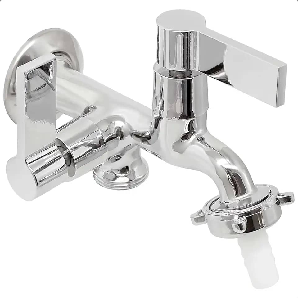 Torneira De Metal Para Maquina De Lavar E Tanque 2 Saidas - Life Metais