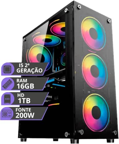 Pc Gamer Computador Cpu Intel I5 Hd 1tb Memoria Ram 16gb