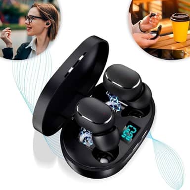 Fone De Ouvido Bluetooth 5.1 Sem Fio Tws Wireless Com Visor Compatível Com Iphone Android Intra-Auricular Microfone Estéreo com Redução de Ruído Linha Super Premium