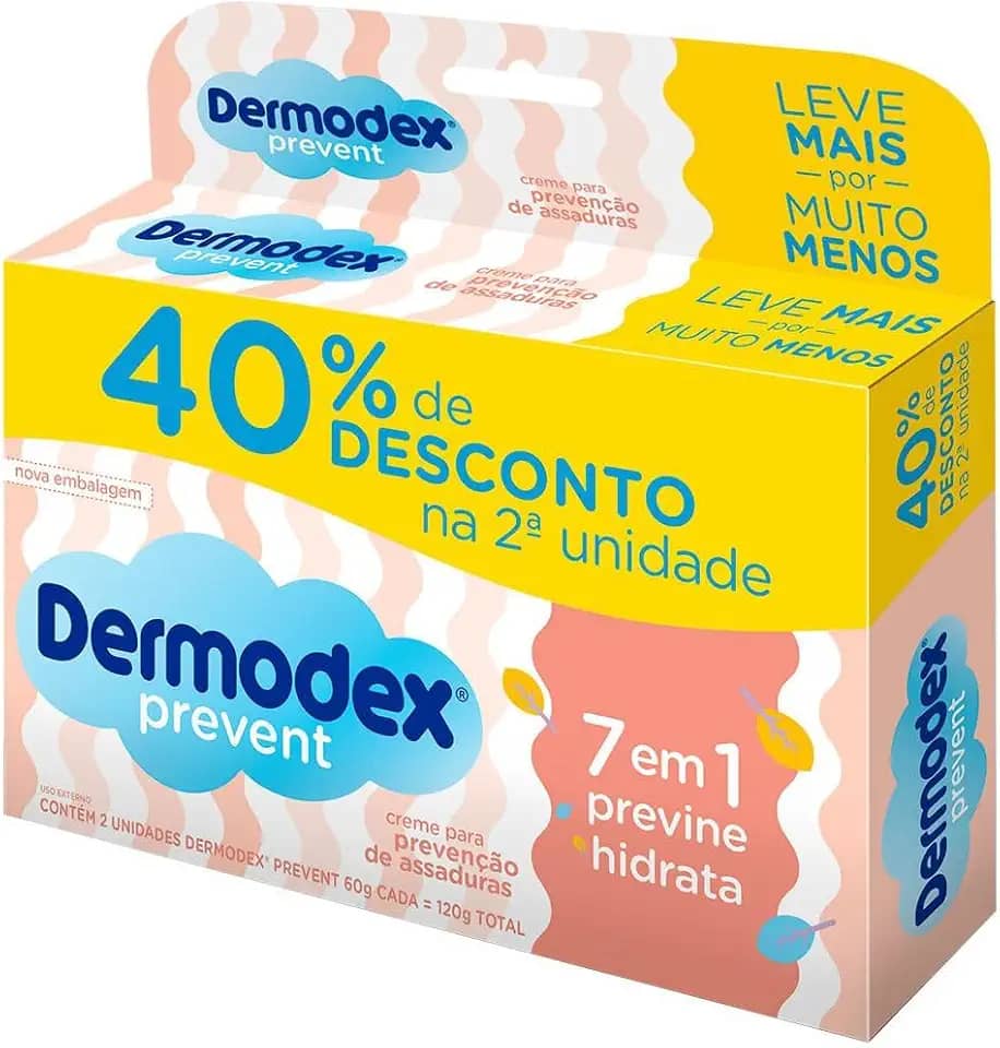 Dermodex Prevent Kit Pomada para Prevenção de Assaduras - 120g (2x60g)