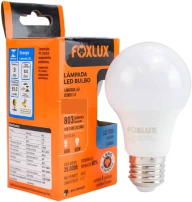 Foxlux Lâmpada LED Bulbo 15W 6500K Bivolt