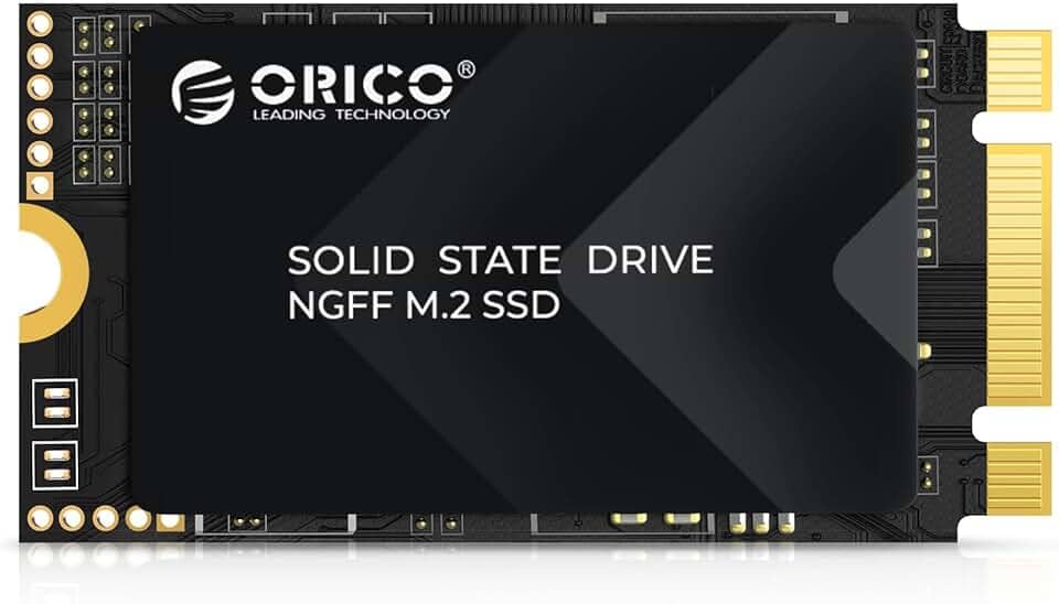 ORICO SSD SATA M.2 2242 de 256 GB, unidade de estado sólido interna compacta com flash TLC NAND, velocidades de leitura e gravação de até 500 MB/s e 450 MB/s, compatível com laptops ultrafinos e mini