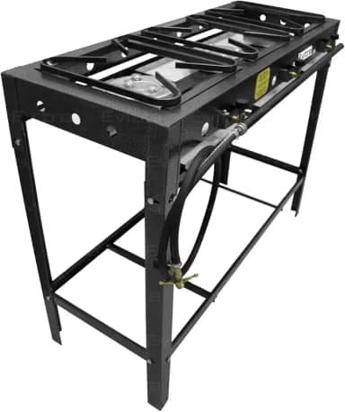 Fogão Caulim de Alta Pressão com 3 Queimadores – Potência, Eficiência e Praticidade para Cozinhas Industriais, Restaurantes, Churrascos e Eventos – Durável, Funcional e de Alto Desempenho