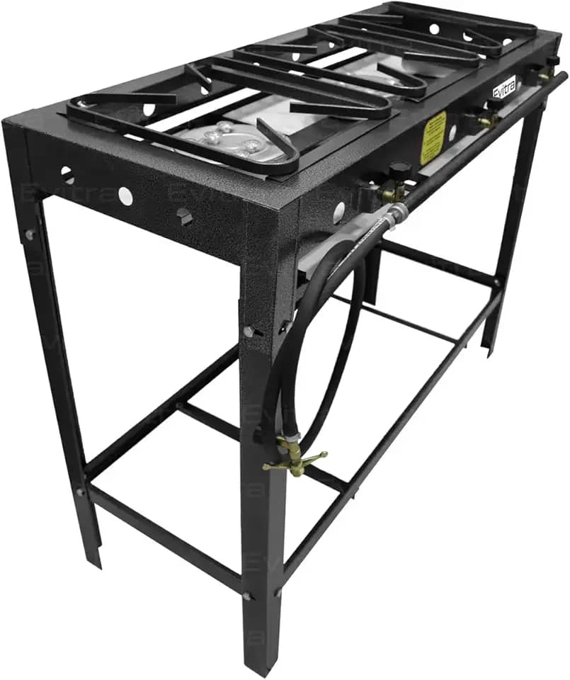Fogão Caulim de Alta Pressão com 3 Queimadores – Potência, Eficiência e Praticidade para Cozinhas Industriais, Restaurantes, Churrascos e Eventos – Durável, Funcional e de Alto Desempenho