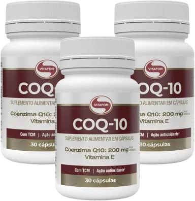 Kit 3 Coenzima Q10 200mg Vitafor 30 Cápsulas