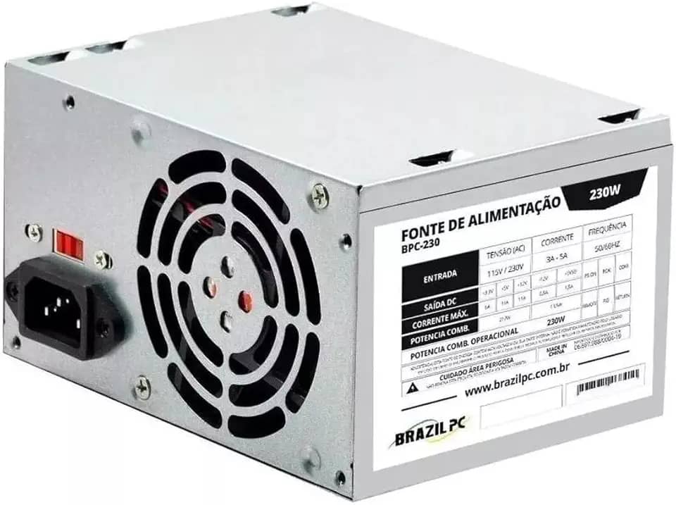 Fonte Alimentação Atx 230w Real Pc Brazilpc