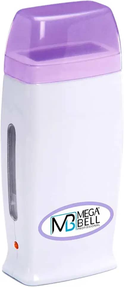 Mega Bell, Aquecedora de cera para depilação Roll-on, Cera-Matic Roll-on, Sem refil, Bivolt, Branco com detalhes em lilás