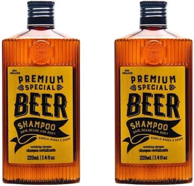 Shampoo para Cabelo e Barba QOD Premium Special BEER 220ml - 2 unidades