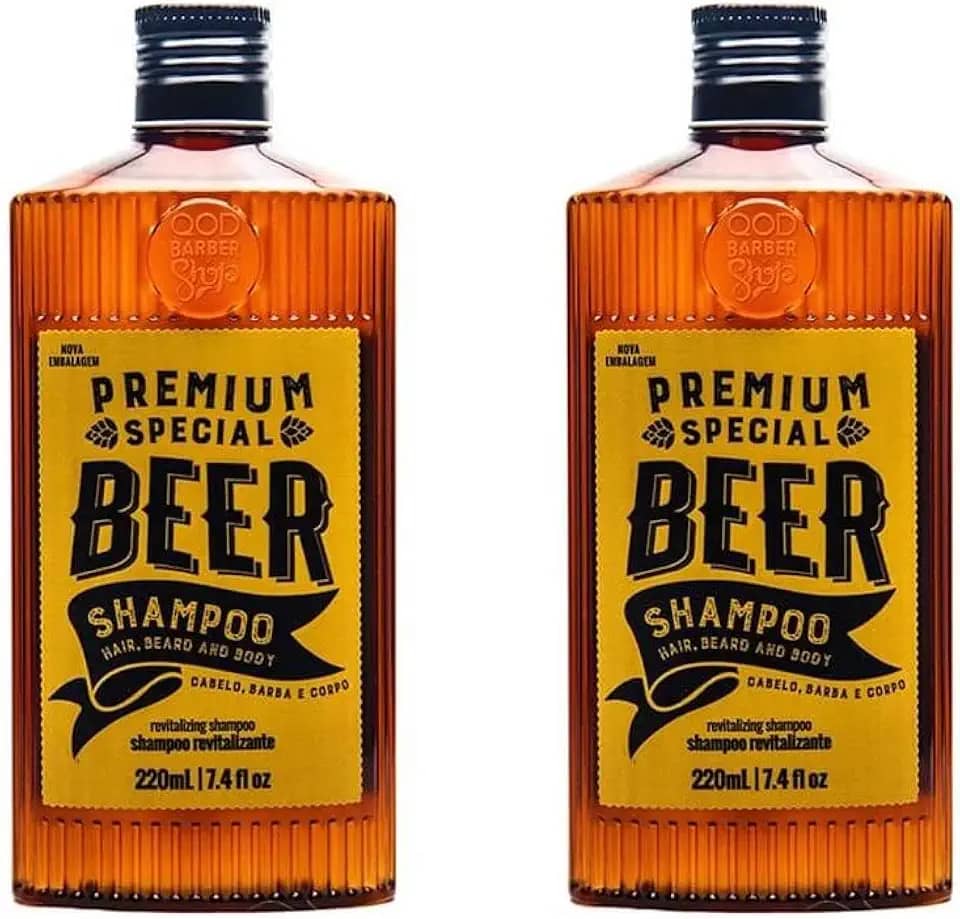 Shampoo para Cabelo e Barba QOD Premium Special BEER 220ml - 2 unidades