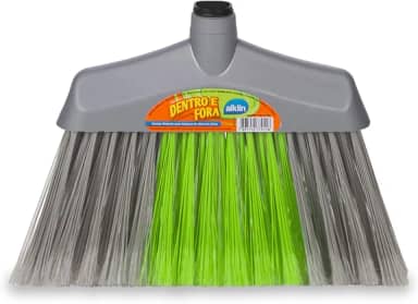Vassoura Dentro e Fora sem Cabo, ALKLIN, Verde/Cinza