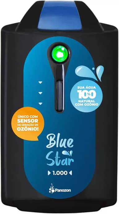 Panozon Blue Star 1000 – Tratamento Natural com Ozônio para Piscinas de Até 25.000 Litros (com sensor de geração de ozônio)