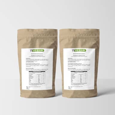 WVEGAN Max Protein Sabor Morango, Suplemento Proteico Vegano de Arroz e Ervilha, 1kg, Rico em Aminoácidos, Sem Glúten, Sem Soja