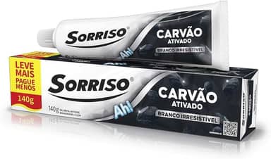 Sorriso Creme Dental Clareador Carvão Ativado 140g