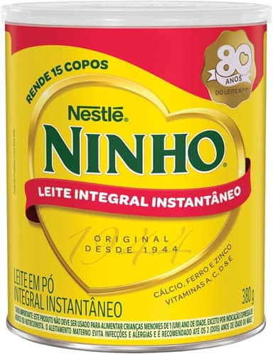 Leite Pó Instantâneo Integral Ninho Lata 380g