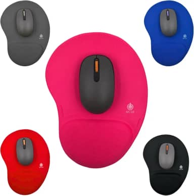 Mcsb Mousepad Ergonomico Com Apoio De Punho Descanso Conforto Espuma Macio Home Office Escritório Antiderrapante Base Gamer (Rosa)