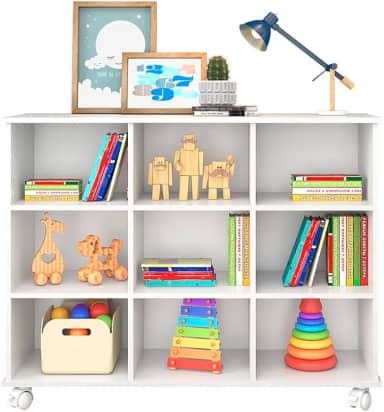 Nicho Organizador de Brinquedos com Rodízios