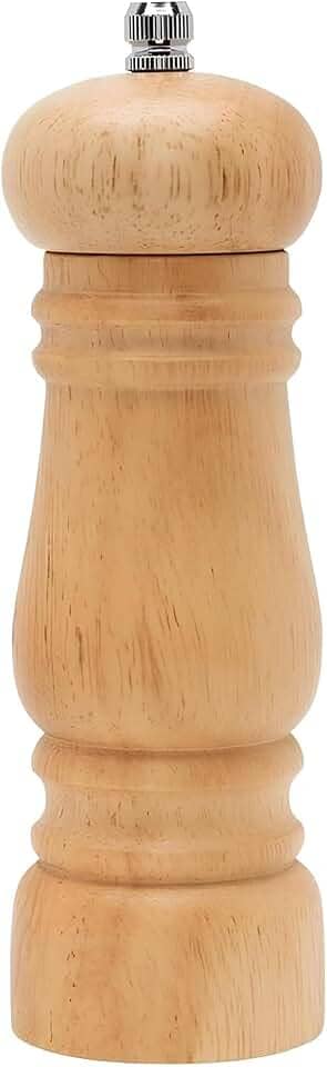 Moedor de Pimenta e Sal em Madeira Nobre Linha Premium: Moedor Manual com Mecanismo de Cerâmica e Pino Regulador para Sal Grosso, Pimenta do Reino e Temperos Design Rústico, Ideal para Cozinha Gourmet
