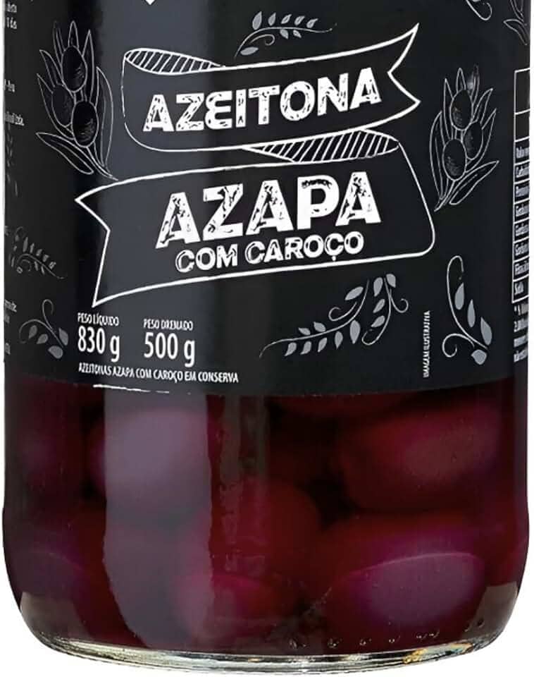 Azeitonas Pretas Azapa Premium Vidro 500g