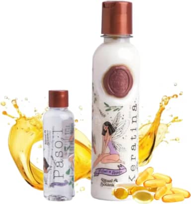 RITUAL BOTANICO Keratina orgânica 250 ml - 12 aceites naturais e aminoácidos que aportan brillo, sedosidad y nutrición. Keratina para alisar el pelo entre 4-6 meses. Con Argán, Té Verde, Karité