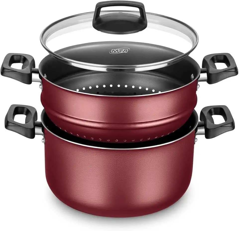 Cozivapor Panela de Cozimento A Vapor Antiaderente Cereja, MTA