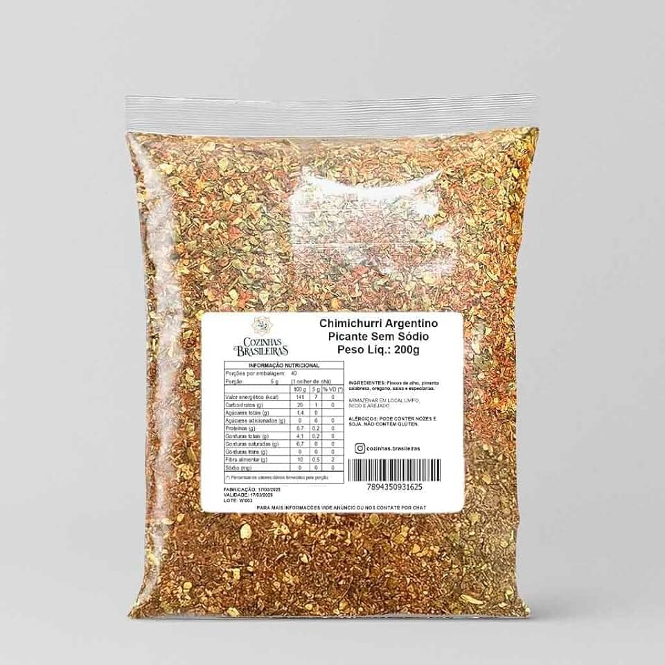 Tempero chimichurri argentino picante (200g)