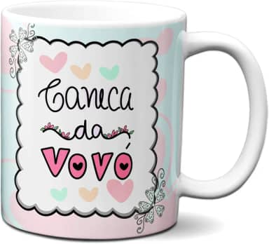 Caneca Da Vovó Presente Fofo Feliz Dia Dos Avós (Branca)