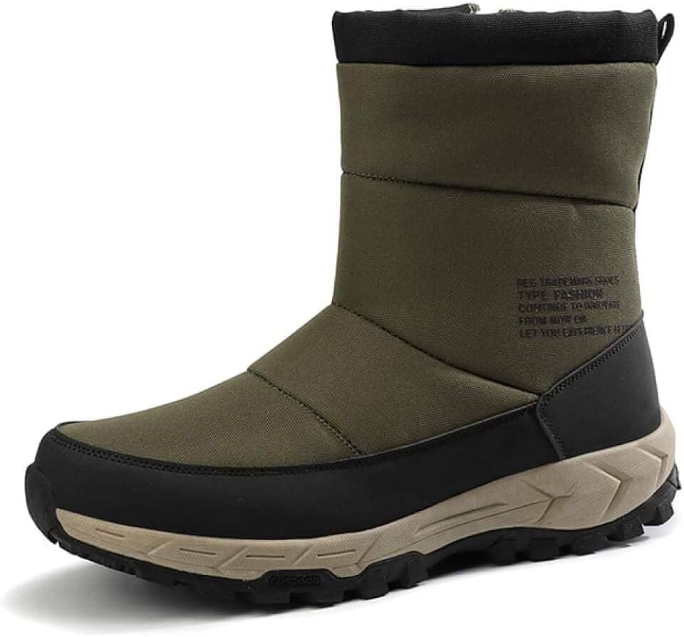 Botas de neve masculinas de inverno à prova d'água com pele de pelúcia quente masculino casual tamanho grande antiderrapante cano médio bota tênis masculino moderno cano curto slip-on e sem cadarço botas ocidentais
