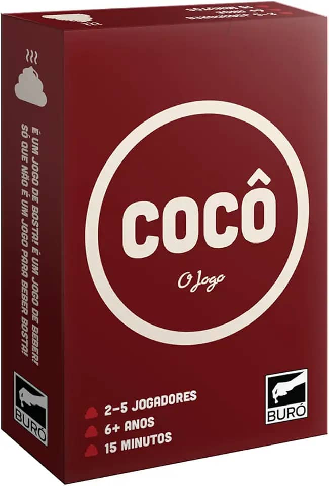 Buró, Cocô - O Jogo, Tire todo o cocô da mão e vire o rei do trono, 2 a 5 jogadores, 15 minutos