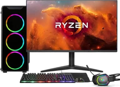 PC Gamer Completo AMD Ryzen 7 5700G, Gráficos Radeon VEGA 8, 16GB DDR4, SSD 512GB, Fonte 500W, Monitor 21.5" 75Hz, 3green Force - 3F-016