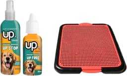 Kit Educador Sanitário Completo Para Cachorro 1un Xixi Pode 20ml Spray Xixi Não Pode 500ml e 1un Tapete Sanitário Higiênico Reutilizável Cor Variado Para Cães Filhotes Pets Gatos Em Treinamento