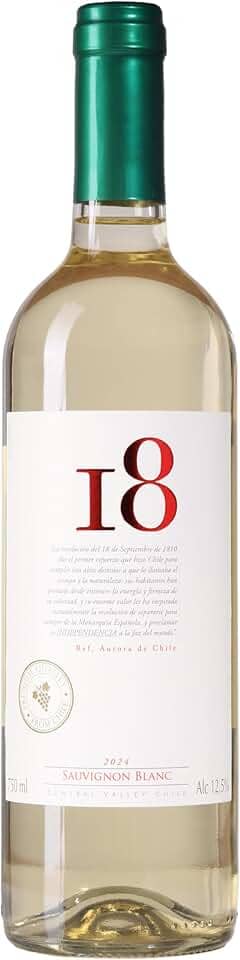 18, Vinho branco, Sauvignon Blanc, Chileno, Viña de Aguirre, 750ml
