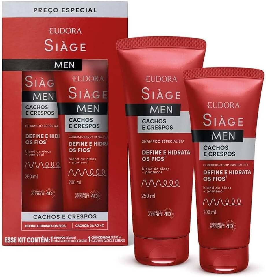 EudoraKit Siàge Men Cachos e Crespos (2 itens)
