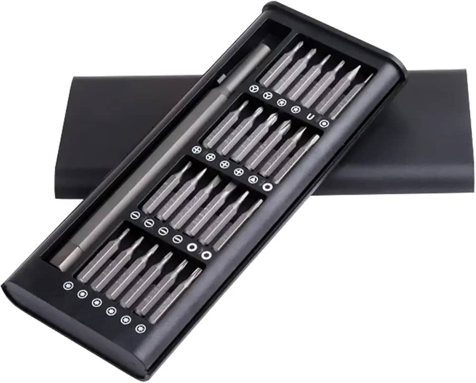 Kit de chave de fenda magnética multifuncional 24pcs com ferramentas de alça removíveis para impressora 3D Celular Smartphone Console de jogos Tablet PC Móveis Reparação de bicicletas ao ar l