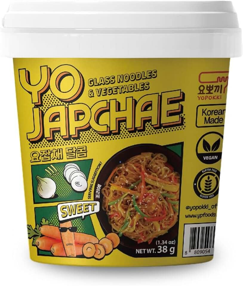 Macarrão Coreano de Batata Doce Vegetariano Sabor Doce Yo Japchae Copo - 38 gramas